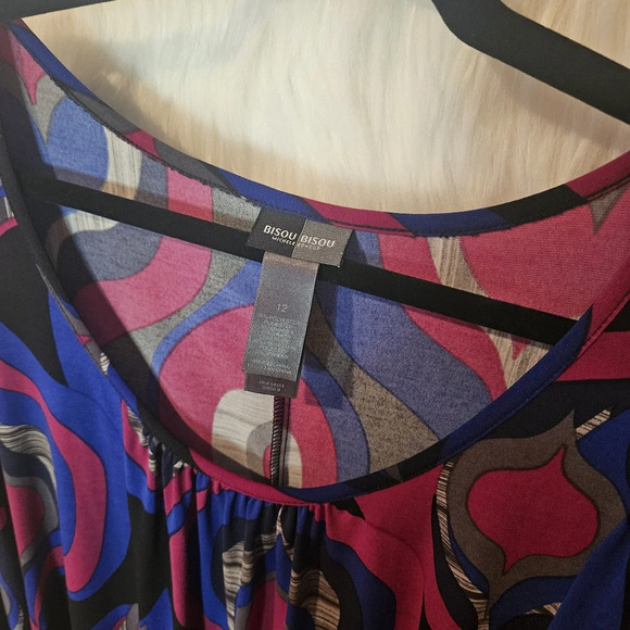 Bisou Bisou Rare Retro Print Frock Dress (NWOT) - Picture 5 of 6